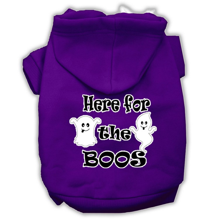 Here for the Boos Screenprint Dog Hoodie Purple XS